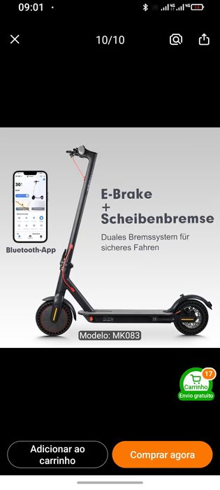 Trotinette nova embalada