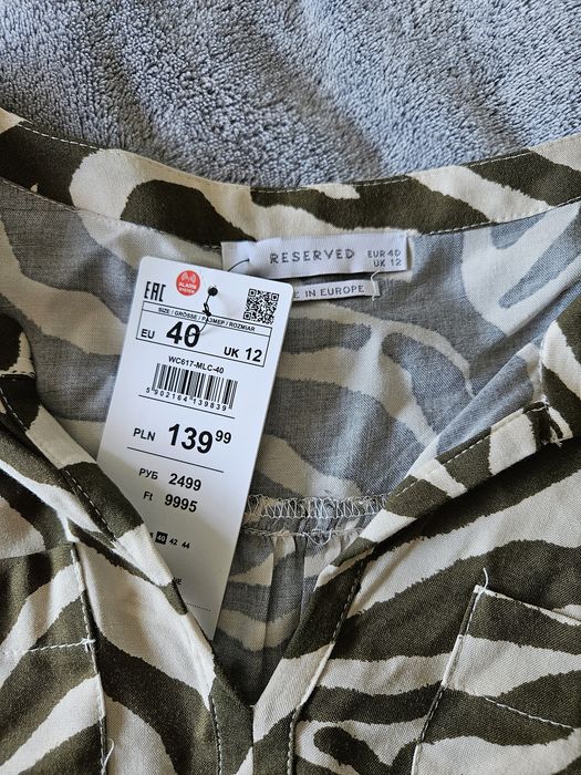 Sukienka szmizjerka khaki r. M L Reserved