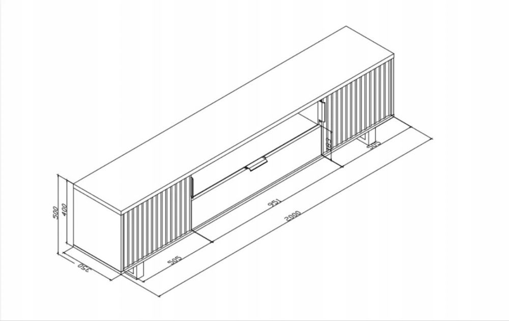 Nowa szafka rtv loft 200 cm
