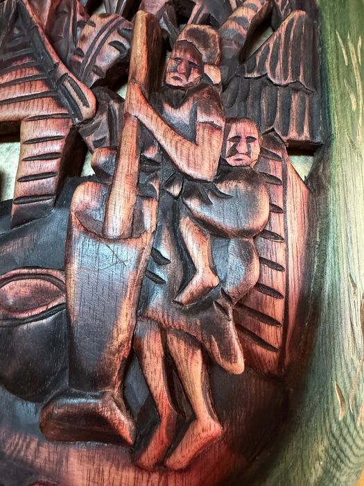 Escultura Africana em Madeira São Tomé e Príncipe Peça Artesanal