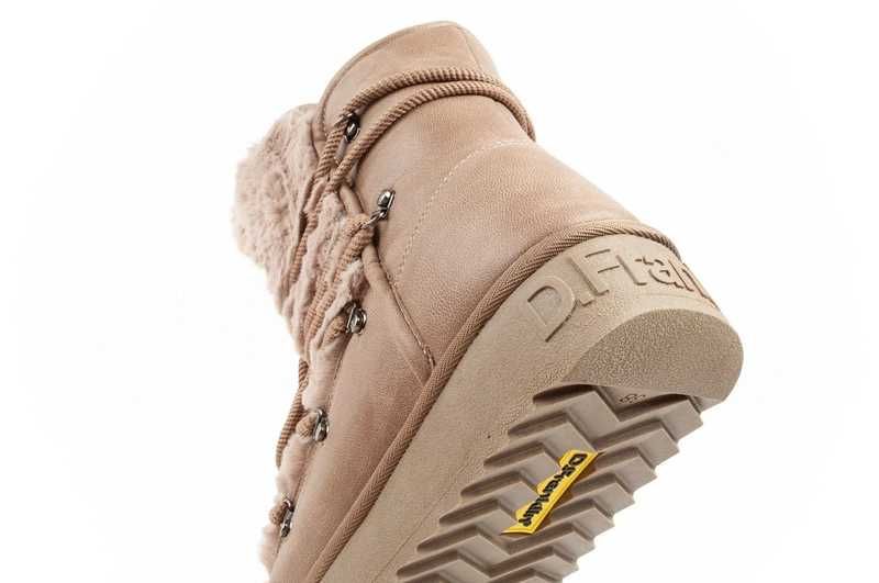 D.Franklin śniegowce damskie zimowe futerko ocieplane wysokie r. 36-41