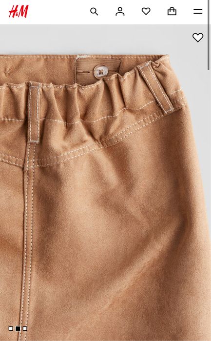 Шкільна спідниця hm, Коричнева спідниця hm zara, трендова бежева коричнева спідничка hm, спідниця мікрозамш hm