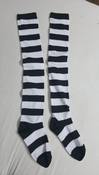 Zakolanówki pończochy emo wysokie skarpetki alternative Gothic