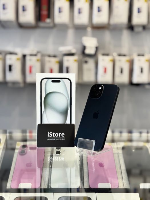 iPhone 15 Black • 128 GB • Czarny • 86% bateria • GWARANCJA • raty