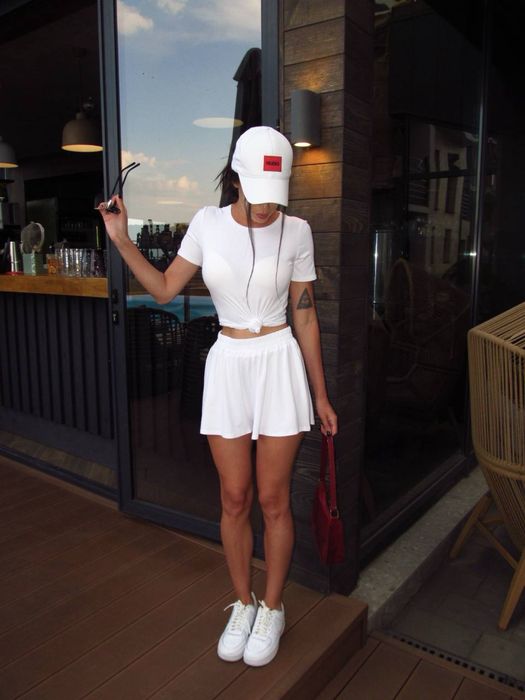 Жіночий літній костюм футболка (топ) + шорти, женский летний костюм