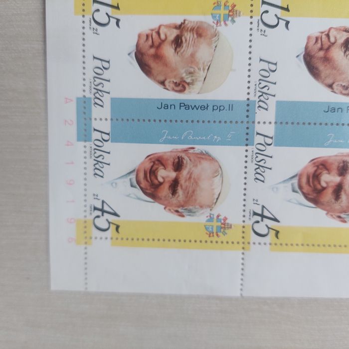 Znaczki Jan Paweł II czyste