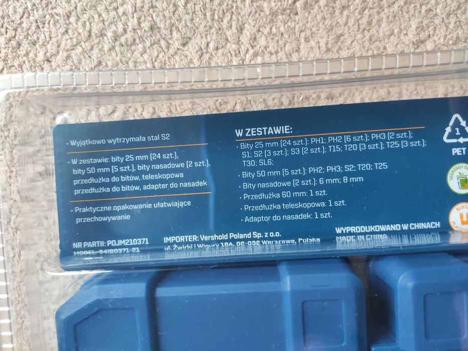 Zestaw bitów udarowych i nasadowych Niteo Tools 34 szt. oraz 42 szt.