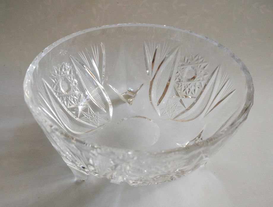 Miseczka szkło kryształowe mała vintage lata 60-80 PRL