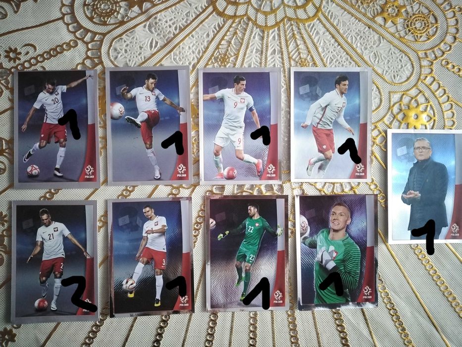 Karty kolekcjonerskie i naklejki z piłkarzami Panini