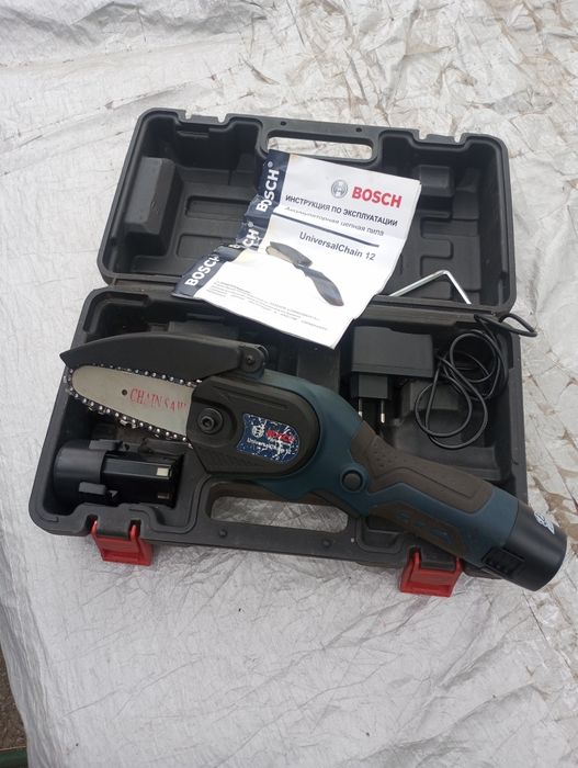 Ланцюгова міні пила сучкорез акумуляторна Bosch Professional 12