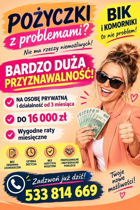 Pożyczki Duża przyznawalność!