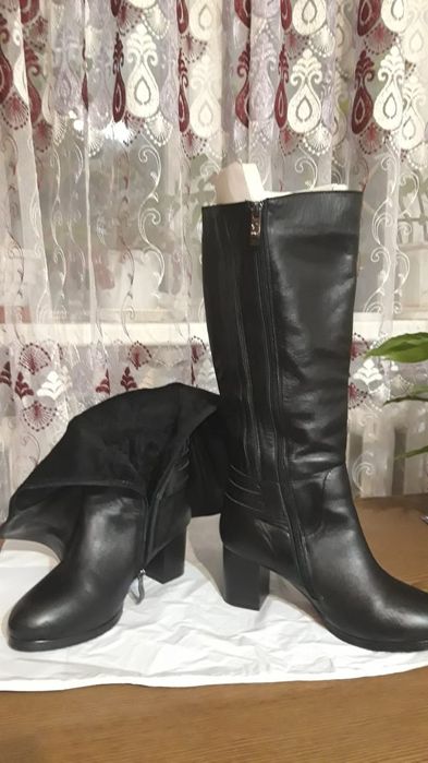 Чоботи зимові шкіра