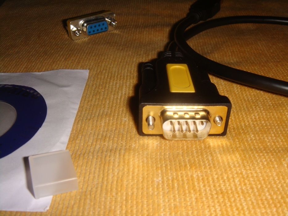 Adaptador Vision USB to Serial , USB-B to 9-pin D-sub, M/M, Black