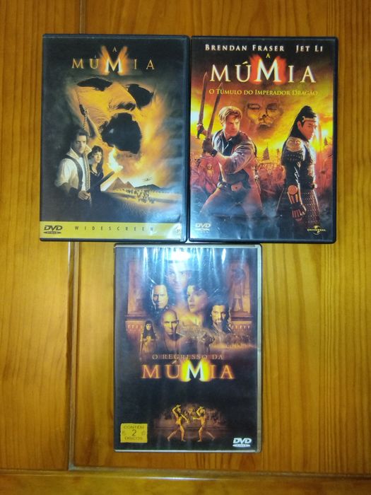Lote dos 3 DVDs da Múmia