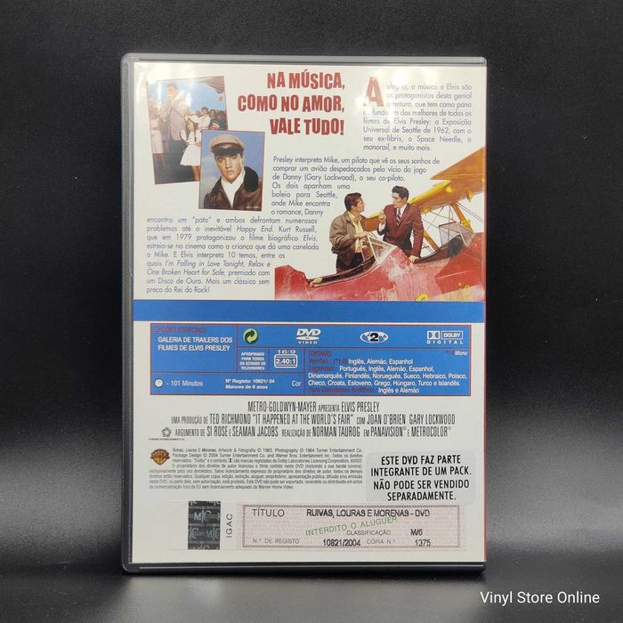 DVD - Elvis - Ruivas Loiras e Morenas (DVD, PAL) - VSO
