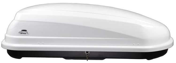 AMOS Bagażnik Box dachowy Kufer Boks bagażowy Travel Pack 400 biały