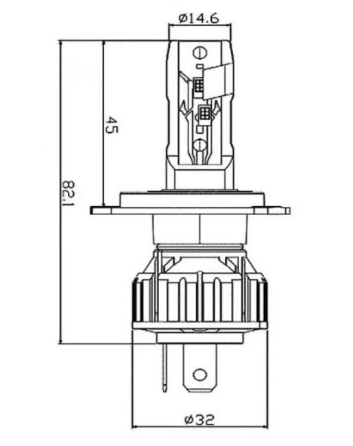 LED лампы SIGMA E2 H4 H/L