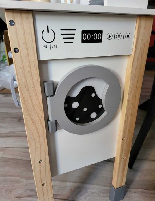 Drewniana Duża Kuchnia Mamabrum - Pralka Zmywarka Tablica