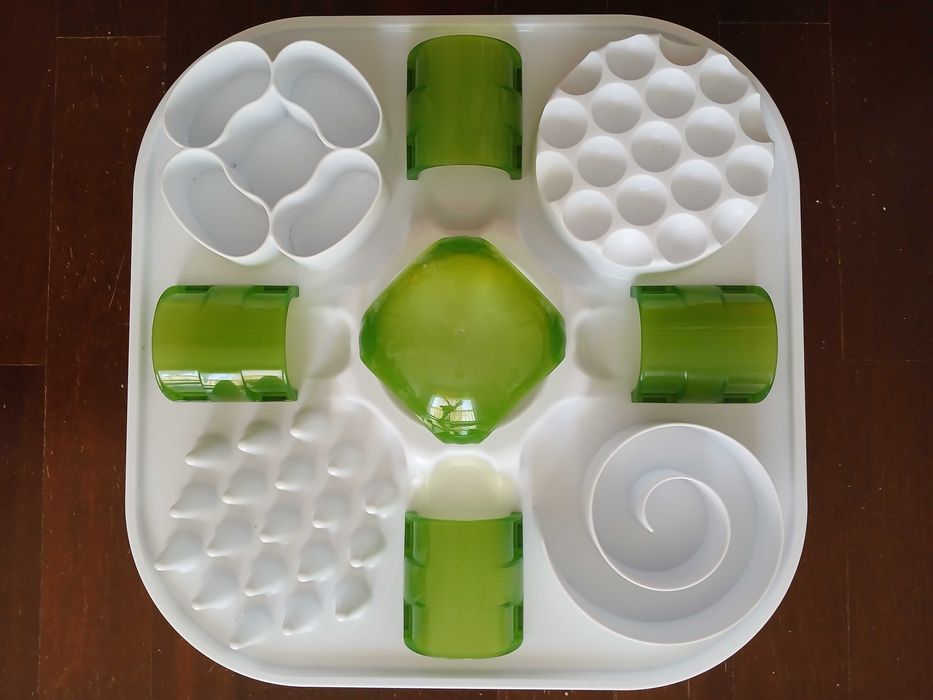 Brinquedo interativo e comedouro de alimentação lenta p/ gatos gulosos