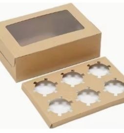 20 caixas 6 orifícios cupcake - pastelaria