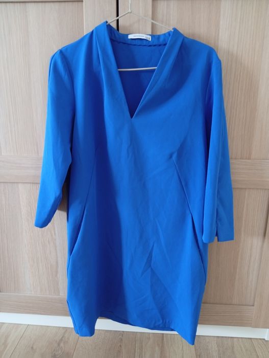 Prosta sukienka Reserved 38 chabrowa elegancka