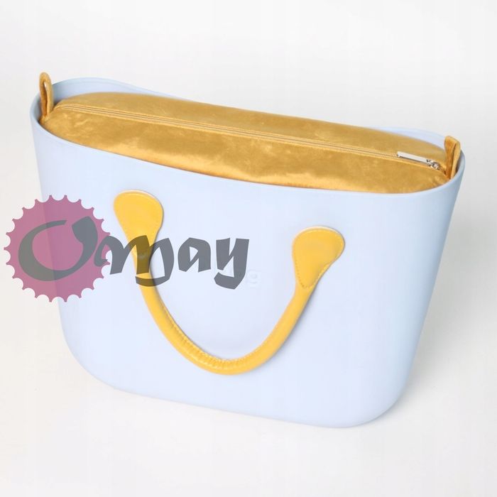 MIODOWY Velvet organizer OBAG STANDARD welur miód 2kieszenie OMAY