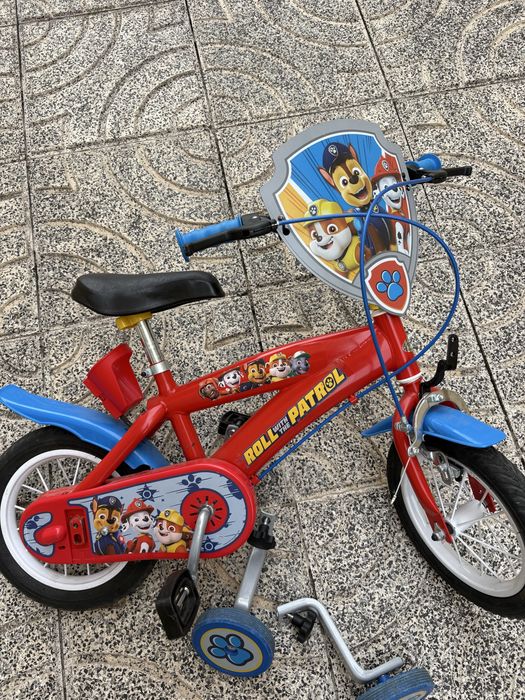 Bicicleta Infantil 12” Patrulha Pata (Paw Patrol) com Rodinhas