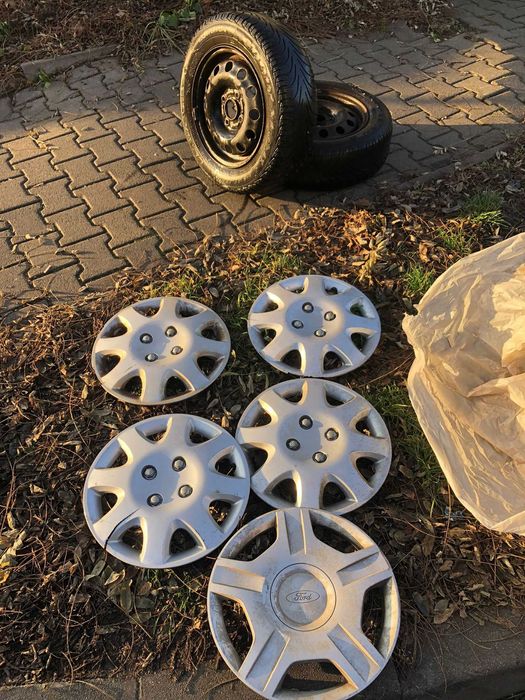 2 koła felgi stalowe 4x108+ 2 opony zimowe 185/65/14 GOODYEAR