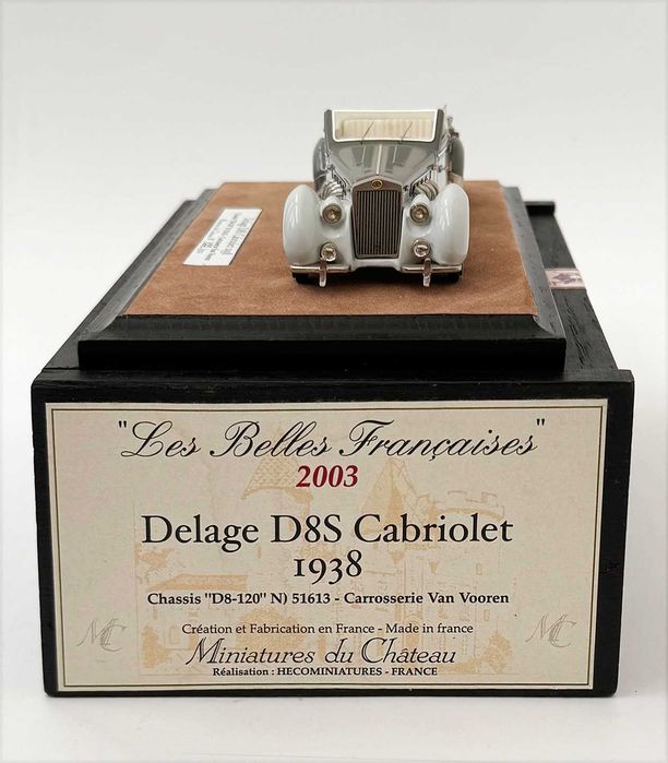 Miniatures du Chateau_1938 DELAGE D8S Cabriolet Two Tone Grey 1/43. Raro! Completo e como novo.