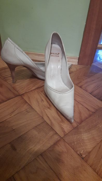 Szpilki Prima Moda r.39 włoska skóra