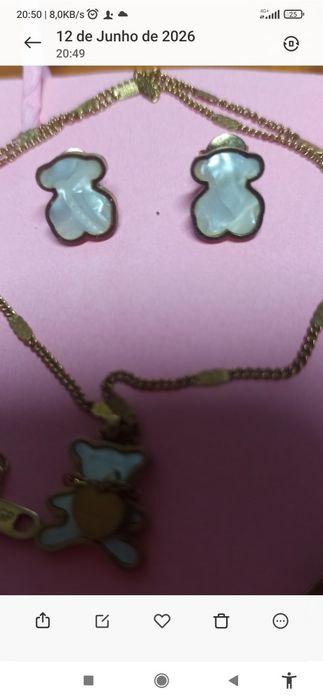 Conjunto TOUS, colar e brincos