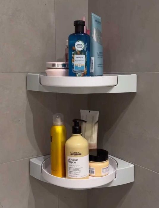 LAMU Conjunto de 2 Organizadores de Canto Rotativo para Duche 360º