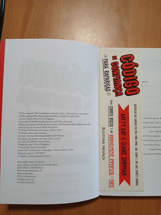 Livro "Código de Confiança para Raparigas"