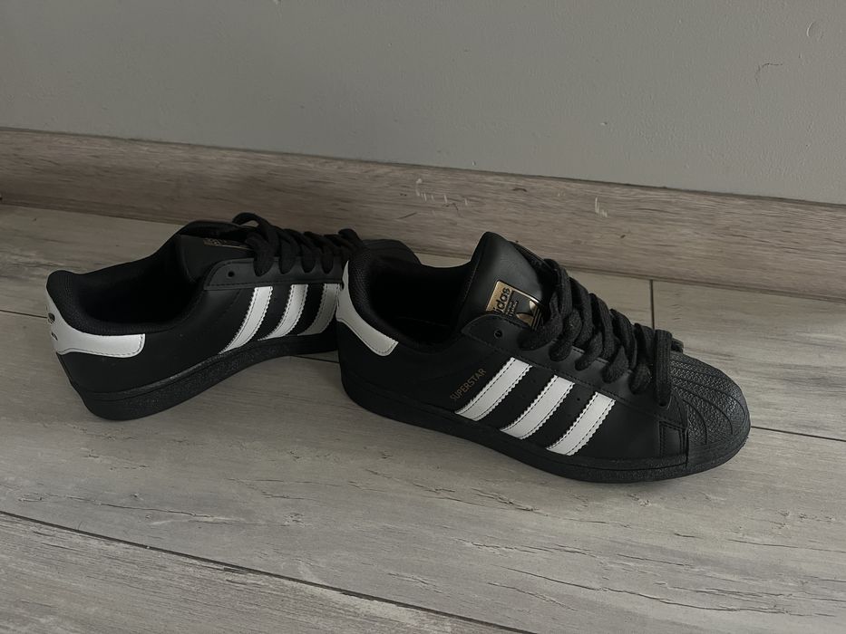 ADIDAS SUPERSTAR czarne r. 37 / 24 cm NOWE / założone raz