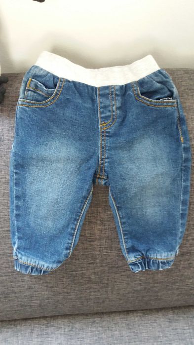 spodnie, jeansy niemowlęce 3-6msc, super
