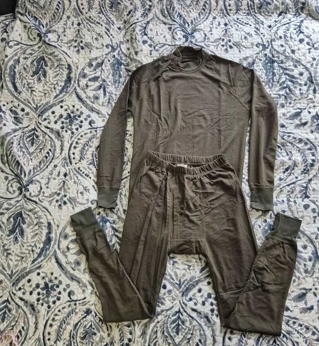 zestaw bielizna zimowa trawena khaki wojsko klasa mundurowa S 36 nowa