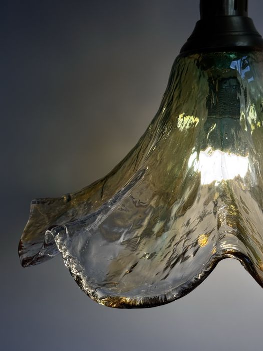 Włoska lampa wisząca Murano, lata 70te, szkło artystyczne