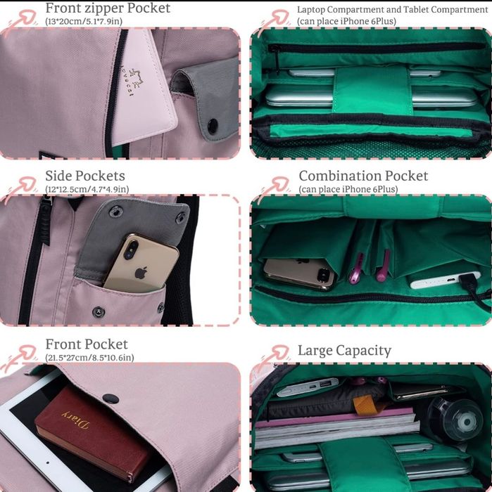 WindTook Plecak czarno-szary na laptopa 15,4 cala