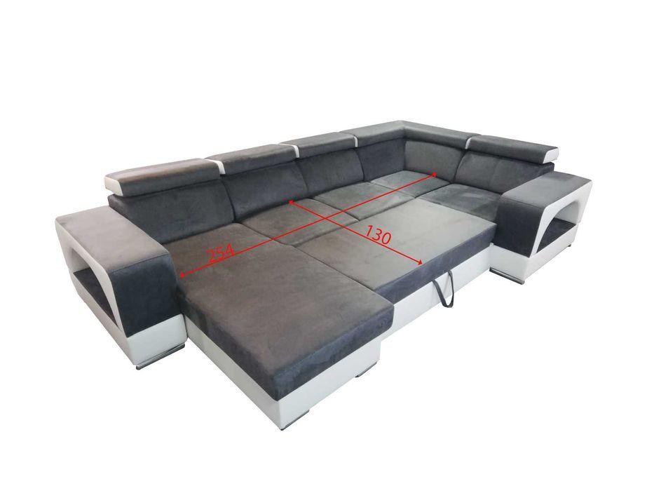 Duży elegancki narożnik RAFAELLO  do Salonu Funkcja Spania. Wysyłka