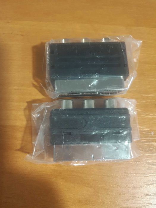 Переходник (адаптер) SCART 3RCA AV (тюльпан)