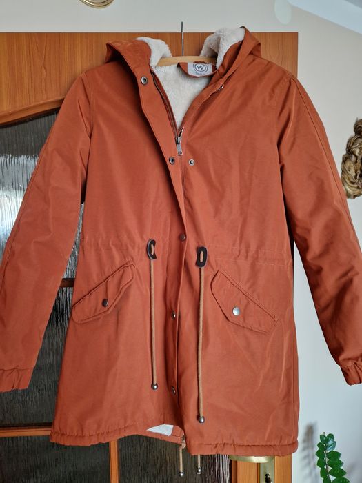 Zimowa ruda kurtka S