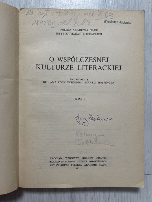 Współczesna teoria badań literackich za granicą