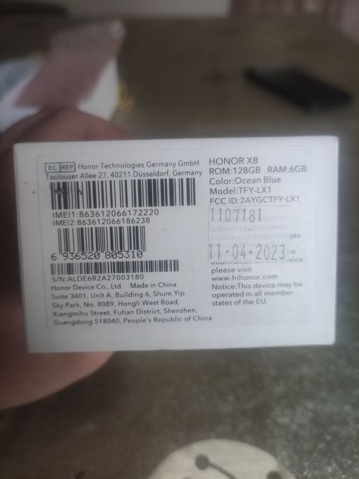 Продам Honor x8.6+2/128gb