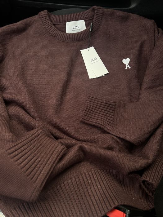Свитер в стиле Ами амі Paris темный шоколад