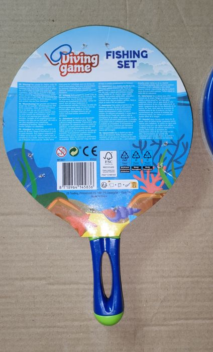 Zabawa Zabawka w Nurkowanie Łowienie Rybek Podbierak + rybki