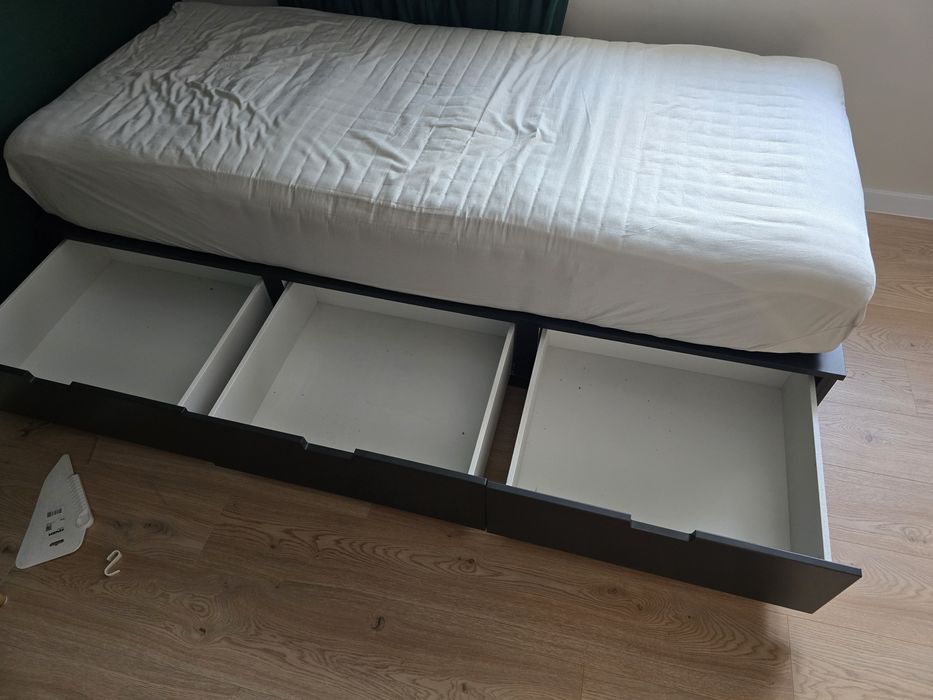 Łóżko 90x200 Ikea Nordli antracyt