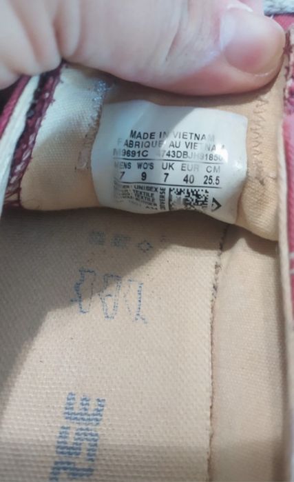 Czerwone trampki męskie Converse buty sportowe