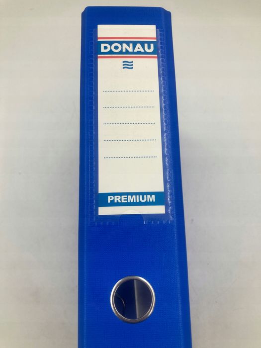 segregator biurowy donau master prememium a4/75mm 1290gsm 2,1mm niebieski