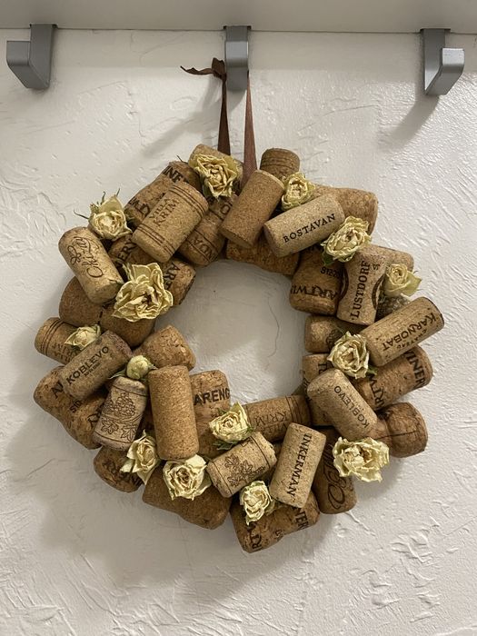 Вінок для декору, вінок новорічний, вінок з пробок