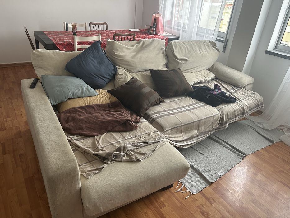 Sofa 3 lugares com long chaise